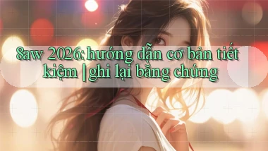 8aw 2026 hướng dẫn cơ bản tiết kiệm ghi lại bằng chứng