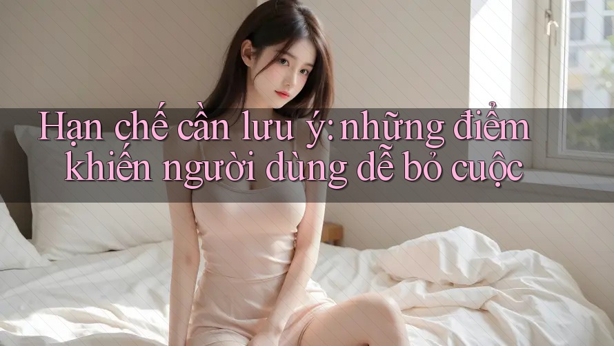 Hạn chế cần lưu ý: những điểm khiến người dùng dễ bỏ cuộc
